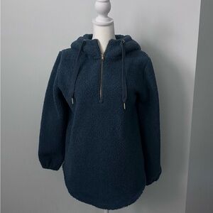 Loft Qtr Zip Hooded Fleece Size XS